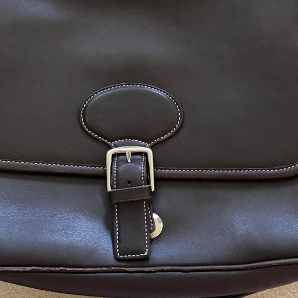 Coach Vintage Dark Brown Leather Messenger Bag #NoK1S-7750 with silver hardware - Picture 15 of 16